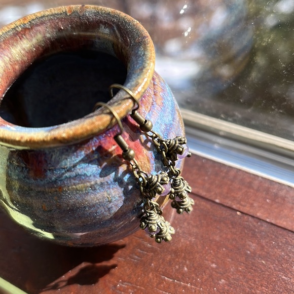 Handmade Amethyst earrings - Picture 3 of 5